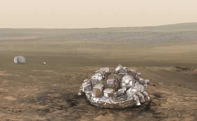 European Space Lander Left Crater On Surface Of Mars In Crash-Landing