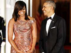 Michelle Obama Shines In Versace At Final State Dinner As First Lady