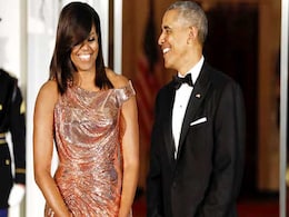 Michelle Obama Shines In Versace At Final State Dinner As First Lady Michelle Obama Shines In Versace At Final State Dinner As First Lady