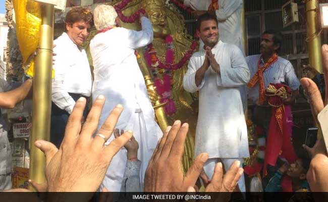 Rahul Gandhi Escapes Injury After Electric Wire Falls On Him