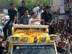 Rahul Gandhi Begins His Road Show In Mathura