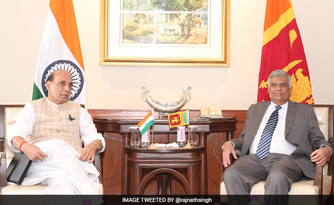 Rajnath Singh Calls On Sri Lankan PM; Discusses Regional Peace