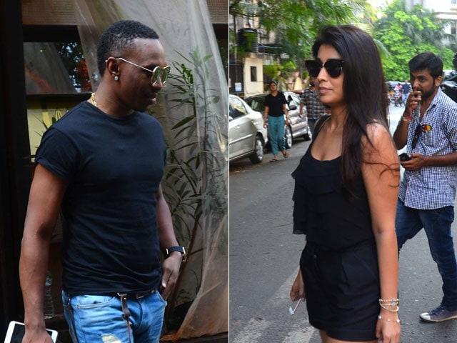 Spotted: Shriya Saran And Dwayne Bravo at a Luncheon