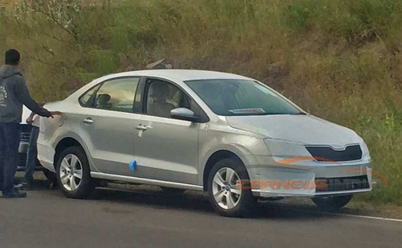Production Spec Skoda Rapid Facelift Spotted Testing