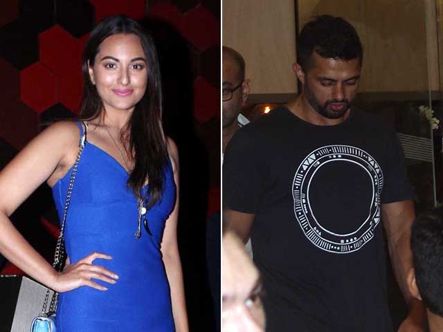 Spotted: Sonakshi Sinha With Rumoured Boyfriend Bunty Sajdeh at a Party