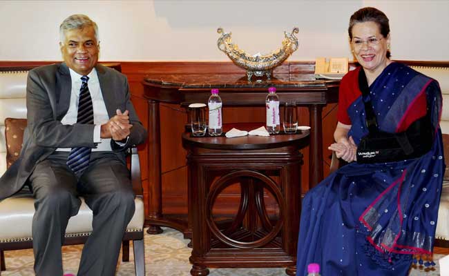 Sonia Gandhi Meets Lankan PM In Her First Public Engagement Since August