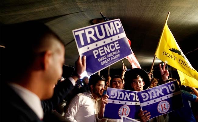 In Hats And T-Shirts, Donald Trump Fans Rally In Jerusalem's Old City