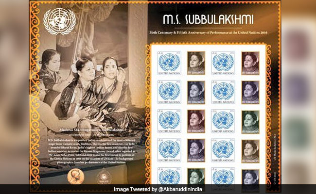 UN Issues Stamp To Honour MS Subbulakshmi