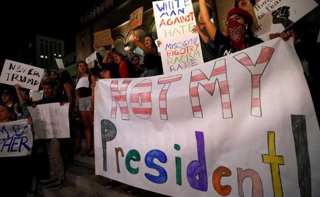 'Not My President!' Declare Anti-Trump Protesters In New York