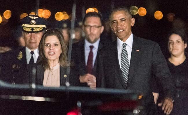 US President Barack Obama Arrives In Peru Facing Tough Questions On Donald Trump