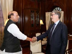 गृह मंत्री राजनाथ सिंह से मिले माइक्रोसाफ्ट के संस्थापक बिल गेट्स...