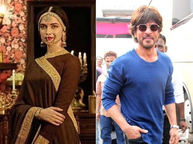 Deepika Padukone Films <i>Padmavati</i> Song, Shah Rukh Khan Drops by to Visit