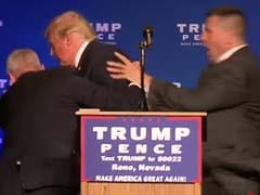 Donald Trump Rushed Off Stage In Reno By Security, But Quickly Returns