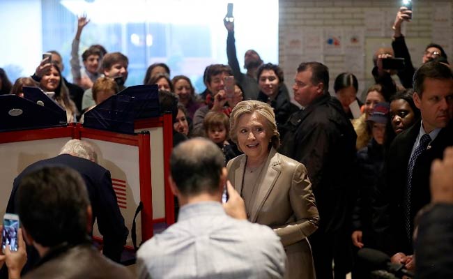 Hillary Clinton Casts Her Vote In Historic US Election