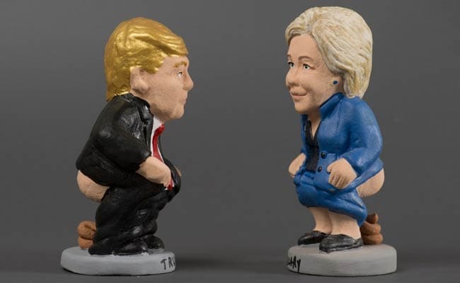 Hillary Clinton, Donald Trump Pooper Figurines On Sale -3948