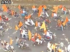 Marathas Hold Massive 'Warm Up' Bike Rally In Mumbai