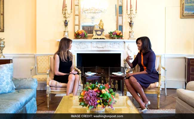 Melania Trump And Michelle Obama Carry On An Awkward Tradition, Too