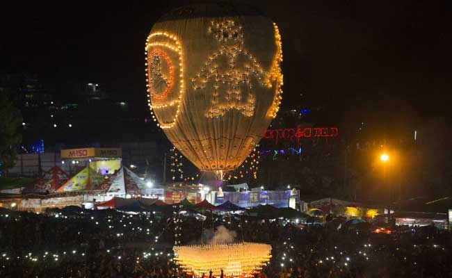 Crowds Dice With Death At Myanmar's Explosive Fire Balloon Festival