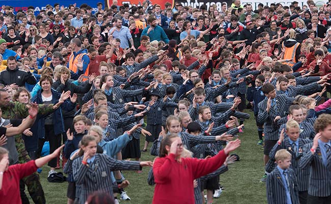 New Zealand Schoolkids Claim Largest-Ever Haka