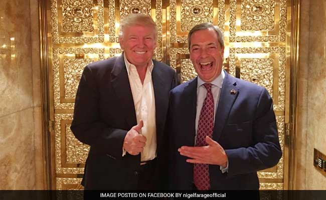 UK Brexit Campaigner Nigel Farage Overtakes UK PM May To Meet Donald Trump