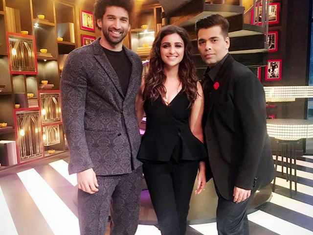 Parineeti Chopra, Aditya Roy Kapur Brew <i>Koffee With Karan</i>. See Pics