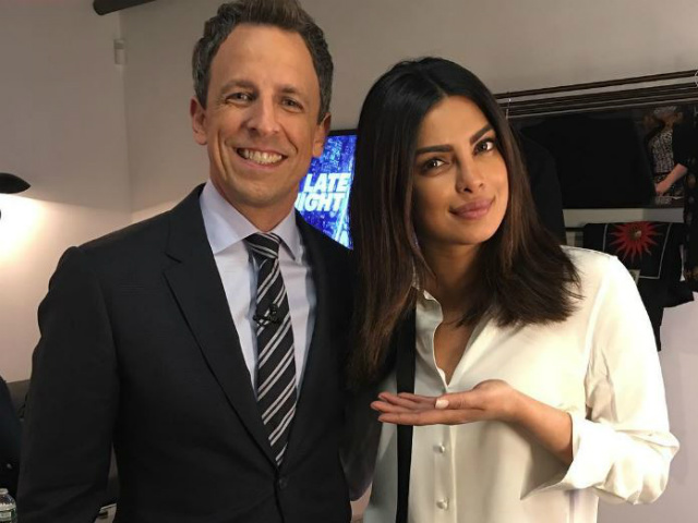 Priyanka Chopra Goes on a <I>Late Night</i> Date With Seth Meyers