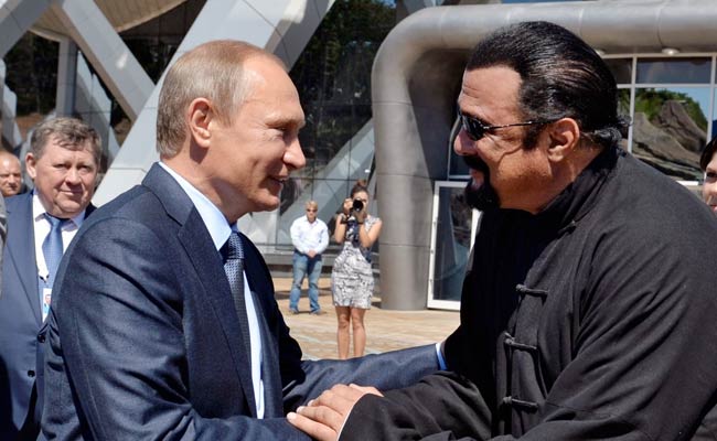 President Vladimir Putin Gives Russian Citizenship To Action Film Actor Seagal