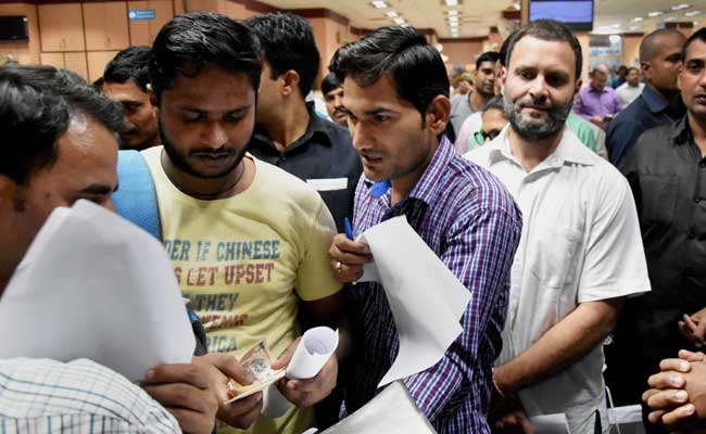 Amid Scramble For Cash, Rahul Gandhi Stands In Line, Smiles For Selfies