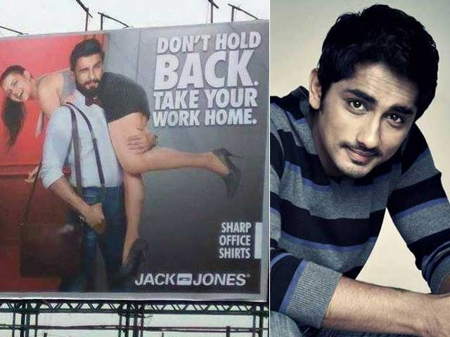 रणवीर सिंह के विज्ञापन पर अभिनेता सिद्धार्थ ने जताई आपत्ति, ब्रांड को हटाने पड़े पोस्टर