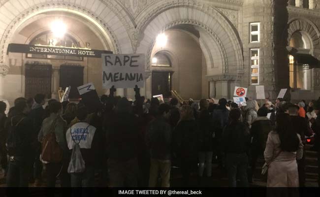 Protester's 'Rape Melania' Sign Draws Strong Rebuke, Sparking Twitter Trend