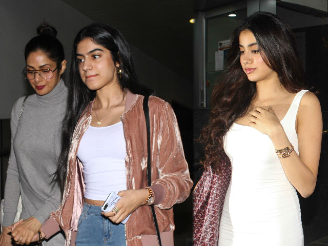 The Spotlight Followed Sridevi and Daughters Jhanvi and Khushi