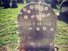 Steady Crowd Marks Election Day At Susan B Anthony's Grave