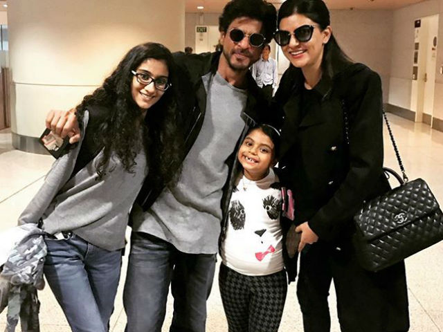 When Shah Rukh Khan Met Sushmita Sen and Daughters at the Airport