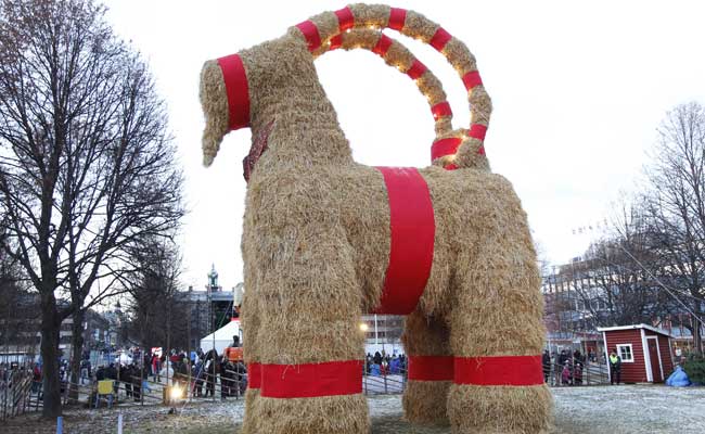 Big Birthday, But No Candles For Sweden's Christmas Goat