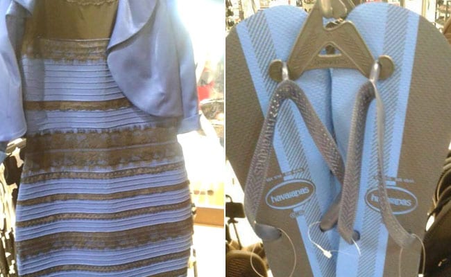 blue black and gold dress