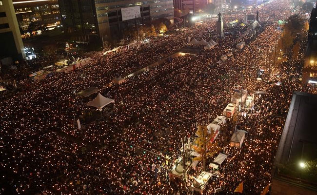 Thousands Protest South Korean President As Older Conservatives Grumble