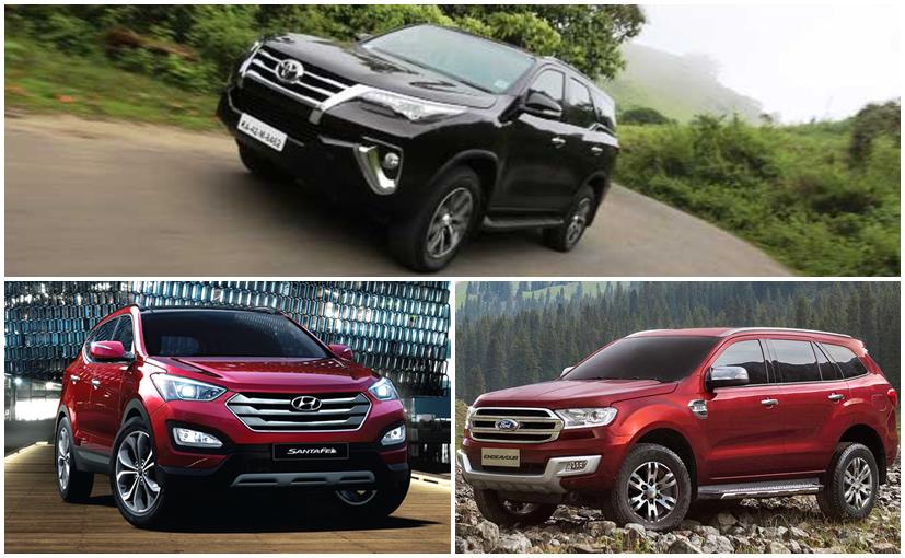 New Toyota Fortuner vs Ford Endeavour vs Hyundai Santa Fe: Spec Comparison