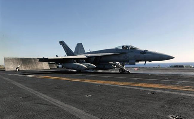 Planes Launched Off US Carrier In Gulf Pound ISIS