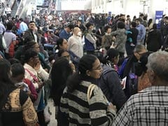 Fog Chaos As Flights Are Delayed, Large Crowds At Delhi Airport
