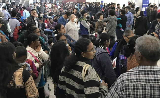 Fog Chaos As Flights Are Delayed, Large Crowds At Delhi Airport