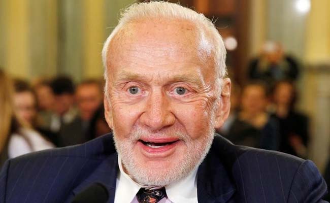 buzz aldrin first man on the moon