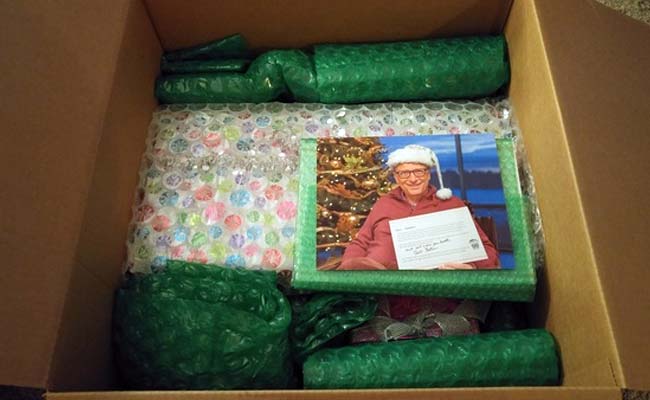 She Flipped Out When She Saw Who This Box Of Gifts Was From. Bill Gates She Flipped Out When She Saw Who This Box Of Gifts Was From. Bill Gates