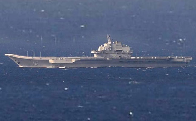 Chinese Carrier Docks Through South China Sea Amid New Tension Over Taiwan