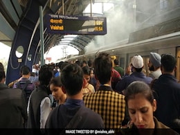 Metro Train Catches Fire At Patel Nagar Metro Station In Delhi Metro Train Catches Fire At Patel Nagar Metro Station In Delhi