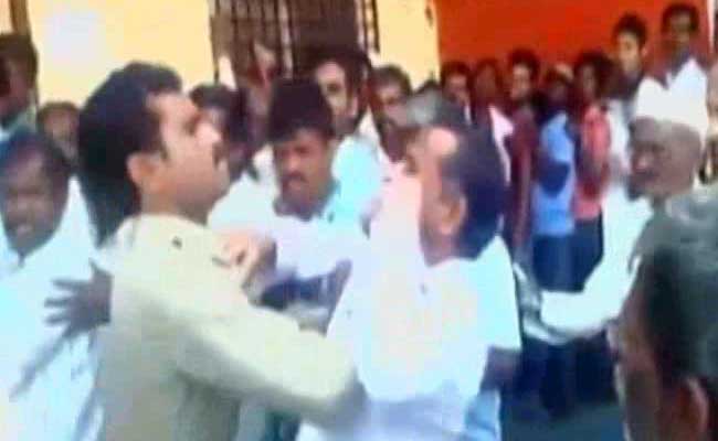 Caught On Camera: Cop Slaps Ex-Armyman In Bank Queue In Karnataka