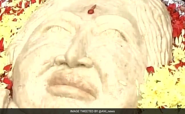 Jayalalithaa Supporters' Homage: A 68-Kilo Idli With Amma's Face