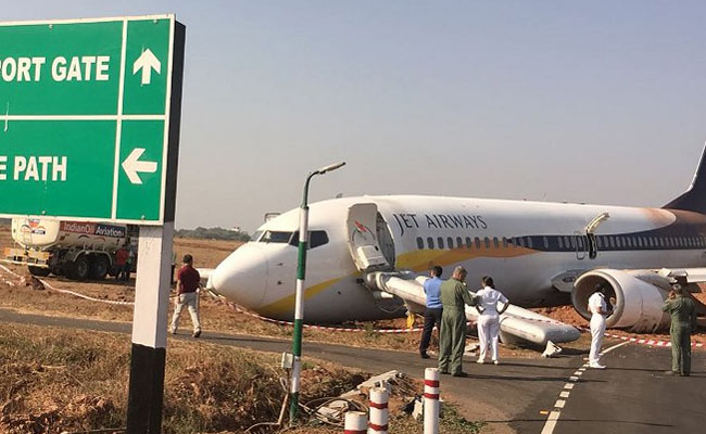 Jet Airways Flight Veers Off Goa's Dabolim Airport Runway