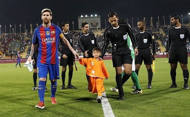 बार्सिलोना की 5-0 की जीत में लियोनेल मेसी के दो गोल...