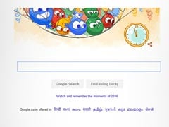 Google Doodle New Year Balloons Can't Wait For Clock To Strike 12