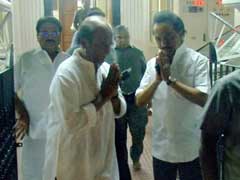 Tamil Superstar Rajinikanth Calls On DMK Chief Karunanidhi